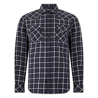 Diesel Casual Shirts, male, Blue, Size: XS Plaid Casual Shirt
