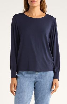 Eileen Fisher Pleat Sleeve Top in Ink at Nordstrom Rack, Size Xx-Small