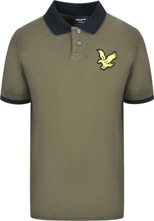 Lyle & Scott Olive Green Block Marl Polo Shirt