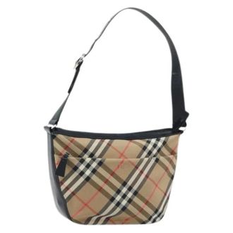 Burberry Pre-owned Shoulder Bags, female, Beige, Size: ONE SIZE Pre-owned Canvas Shoulder Bag