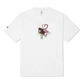 Converse Mens Converse Sports Round Neck Breathable Short Sleeve White 10023156-A02