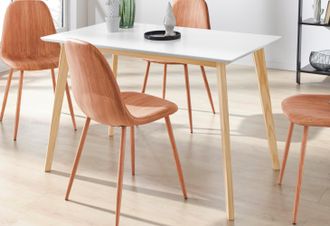 Inosign Esstisch »Cody« mit Beinen aus Massivholz eckige MDF-Tischplatte, in 2 Farbvarianten