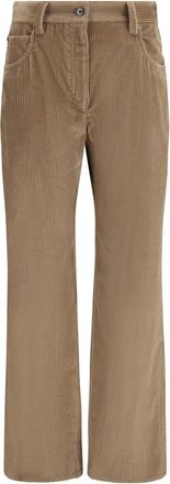 Brunello Cucinelli Brown Flat Front Pants