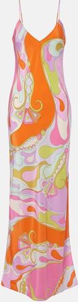 Pucci Orchidee silk twill maxi dress