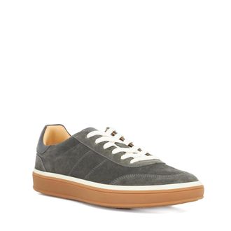 Dune London Mens Tony - Suede Lace-Up Trainers - Grey - Size UK 11