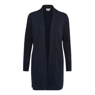 Inwear Truien & Vesten, Dames, Blauw, S, Marineblauwe Lange Open Cardigan