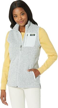 L.L.Bean Beans Sweater Fleece Long Vest Womens Sweater Pewter : SM, Polyester/Fleece