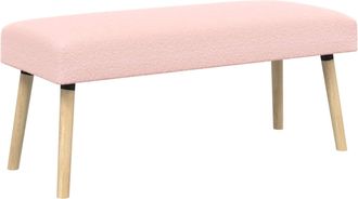 vidaXL Banco Liso Rosa 110 X 40 X 46 Cm Boucl&eacute; Vidaxl