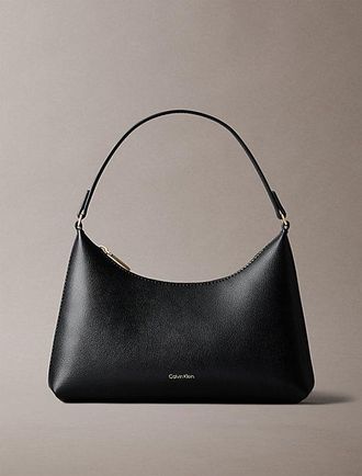 Calvin Klein Bolso De Hombro Peque&ntilde;o Con Logo En L&aacute;mina Met&aacute;lica