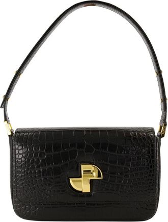 Patou Le Lock Bag - Dames - Schoudertassen - Zwart - ONE Size - Leer - Tassen