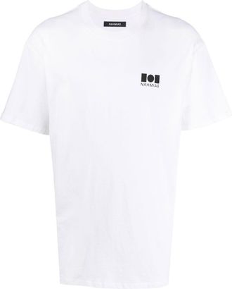 Nahmias logo-print cotton T-shirt - men - Cotton - S - White