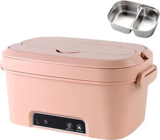 No Brand Fiambrera El&eacute;ctrica Inal&aacute;mbrica, 1,5 L, Port&aacute;til, Con Calefacci&oacute;n, Compartimento Para Cubiertos, Ideal Para Viajes, Con Calentamiento Programado Y Par