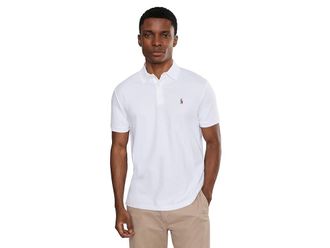 Polo Ralph Lauren Custom Slim Fit Soft Cotton Polo Shirt Mens Clothing White : 2XL