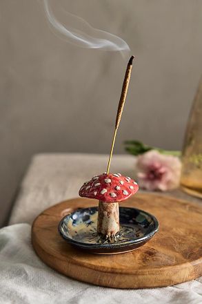 Terrain Mushroom Ceramic Incense Holder