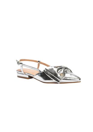 Chinese Laundry Womens Slingback Pointed Toe Flats In Silver