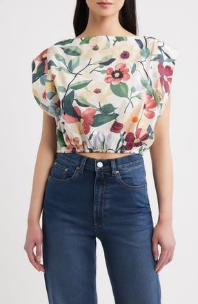 Cleobella Merida Floral Organic Cotton Top in Andalusia Print at Nordstrom, Size X-Small