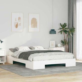 vidaXL Estructura De Cama Blanco Madera Maciza De Pino Vidaxl