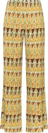 Maliparmi Pantaloni con stampa geometrica - Giallo