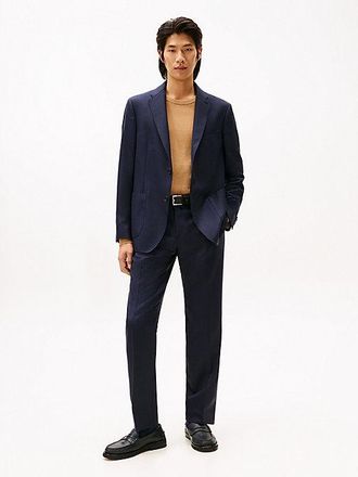 Tommy Hilfiger Pure Wool Basketweave Regular Fit Trousers