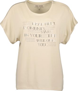 Blue Seven T-Shirt BLUE SEVEN Blue Seven T-Shirt, Damen, Gr. 38, 0430, kiesel, 95% Viskose, 5% Elasthan, normal, Rundhals, Shirts T-Shirt