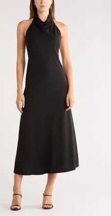 Area Stars Jersey Halter Dress in Black at Nordstrom Rack, Size X-Large