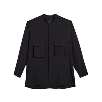 Yohji Yamamoto Overhemden, Heren, Zwart, L, Casual Shirts