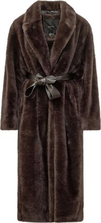 Pinko Calendula Jas - Dames - Jas met riem - Bruin - L - Leer - Jassen