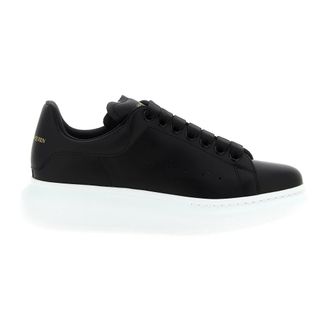 Alexander McQueen Oversized Leather Sneaker - female - Alexander McQueen - Sneakers - Black - 2 UK - Shoes
