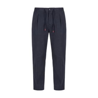Kiton Up1lac Broek - Heren - Broeken - Blauw - Maat: W31 Zijde
