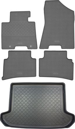 OEM Kia Sportage Iv Suv (5 Puertas) Desde Enero De 2016. Juego De Alfombrillas De Goma Para Coche + Alfombrilla Para Maletero