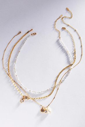 Anthropologie Shades of Sea Layering Necklaces