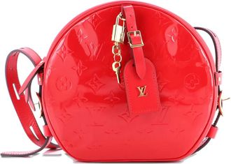 Louis Vuitton Boite Chapeau Souple gelakte MM gelakte crossbodytas met monogram - Rood