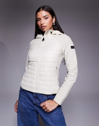 Barbour Valentina - Felpa trapuntata color bianco osso