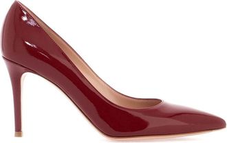 Gianvito Rossi Klassieke leren pumps met punt - Dames - Pumps - Rood - 37 1/2 EU - Leer - Schoenen