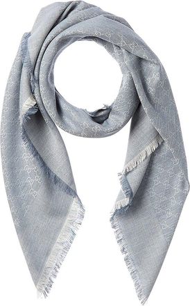 Gucci Gg Denim Silk Shawl