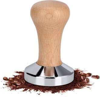 OEM Prensador De Caf&eacute; Espresso De 58 Mm, Prensador De Caf&eacute; De Acero Inoxidable Con Base Plana Para Prensar Granos De Caf&eacute;