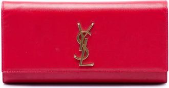 Saint Laurent Pre-owned Saint Laurent Grain de Poudre Monogram Cassandre Clutch Ladies EM76BHJ7ZG9YOKTE
