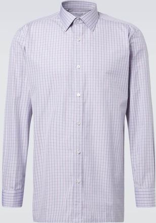 Charvet Camicia in popeline di cotone a quadri