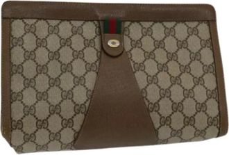 Gucci Pre-owned Clutches, female, Beige, Size: ONE SIZE Pre-owned Vintage Clutch Bag