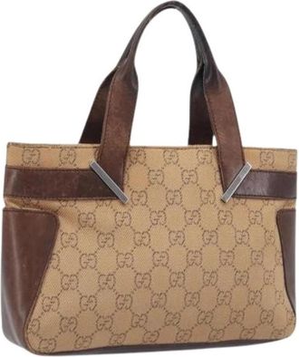Gucci Pre-owned Vintage Hand Bag - Dames - Vintage Handtas - Beige - ONE Size - Leer - Vintage
