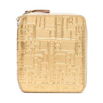 Comme Des Garçons Accessoires, Heren, Geel, ONE Size, Reliëf Logo Portemonnee