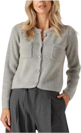 Suncoo Garvi Cardigan - Dames - Vesten - Grijs - XS - Wol - Truien & Vesten