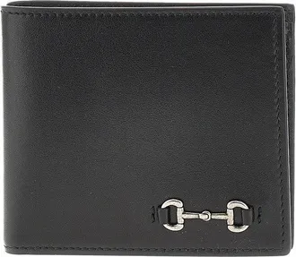 Gucci Leather wallet with Horsebit detail Man One Size