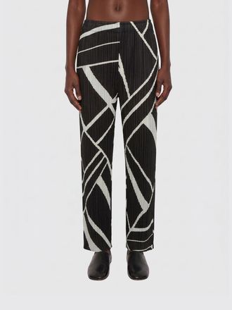 Pleats Please Issey Miyake Pantaloni plissettati in cr&ecirc;pe a gamba dritta
