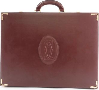 Cartier Bordeaux Leather Attach&eacute; Case (Pre-Owned)