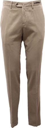 PT01 Zakelijke broek slim fit katoen/kasjmier - Heren - Slim Fit Broeken - Bruin - S - Katoen - Broeken