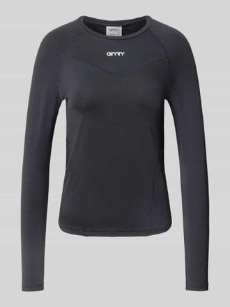 Aim'n Longsleeve mit Logo und Rundhalsausschnitt in Black, Gr&ouml;&szlig;e M
