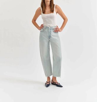 Daze Westward Barrel Leg Jeans In Blue