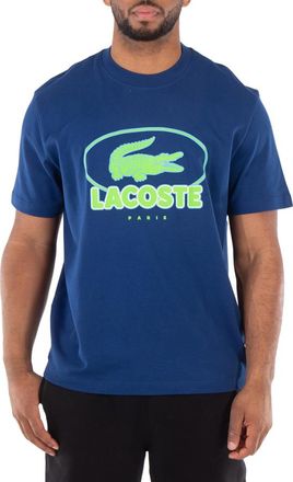 Lacoste Thick Cotton Graphic T-Shirt, Brand Size 4 (Medium)