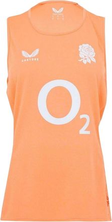 Castore Dames/Dames Engeland Rode Rozen Mouwloos Rugby Vest Top (MELON)